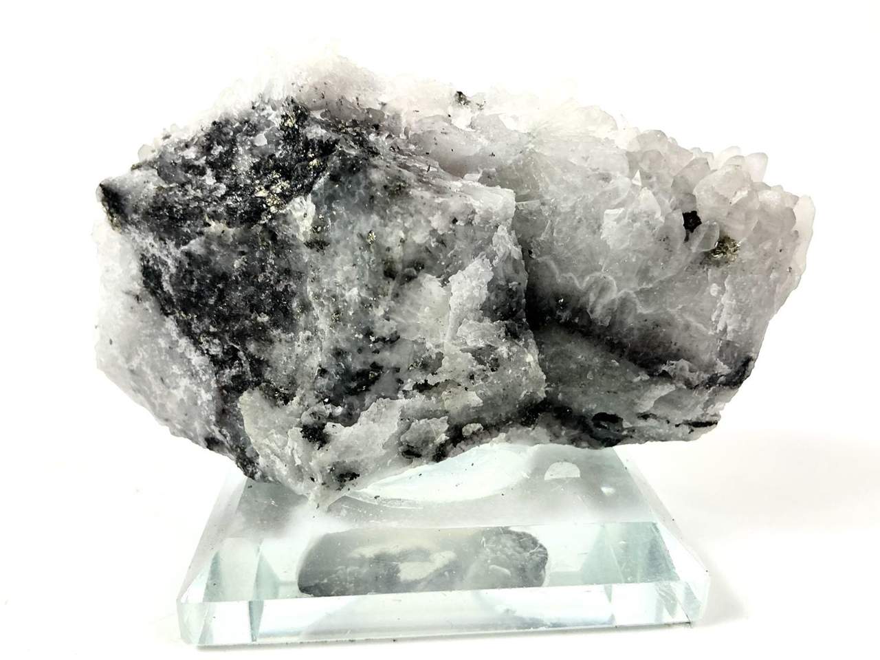 Pyrite with Quartz & Chalcopyrite · Huanzala, natural view 4 of 4