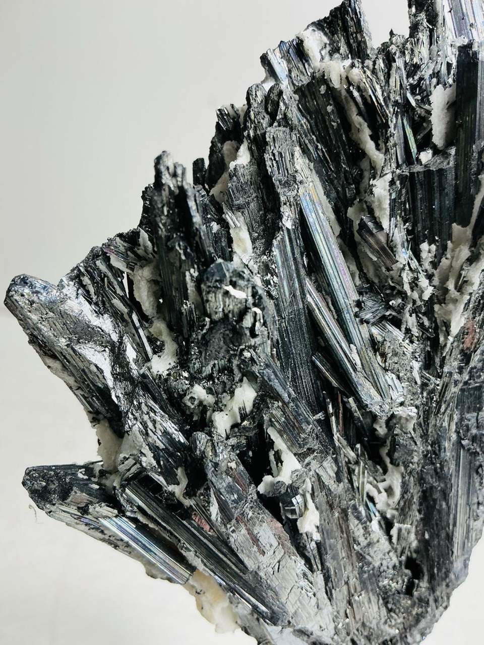 Stibnite Crystal Cluster with Dolomite, view 3 of four